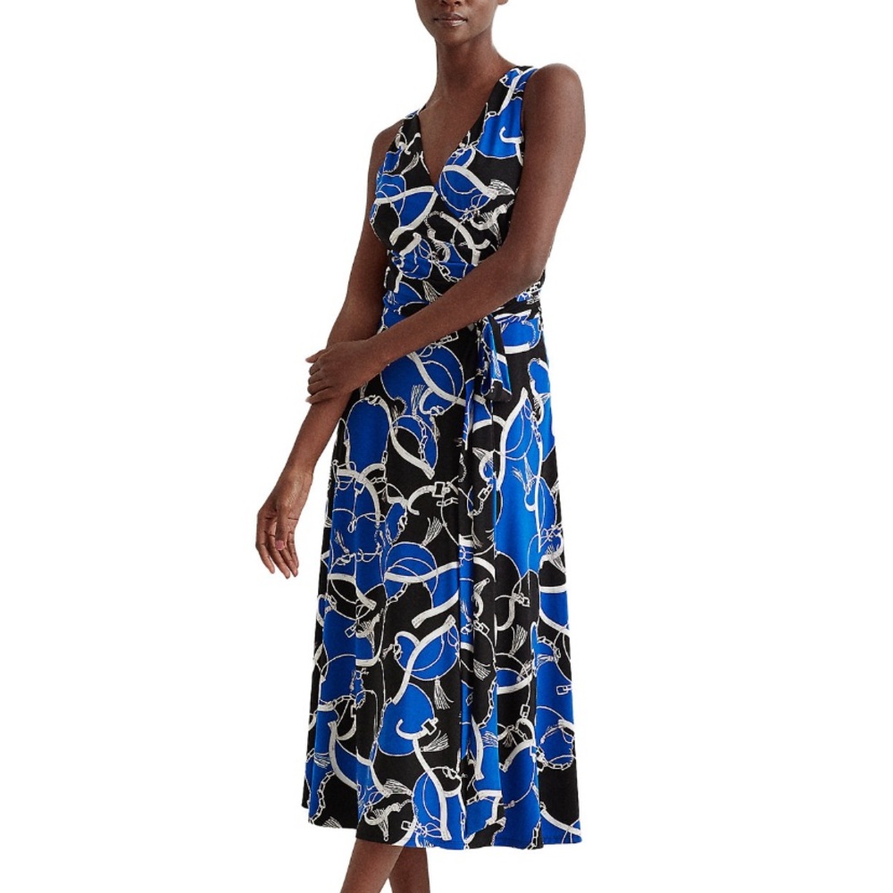 Ralph Lauren Midi chain print dress size16 NWT$198